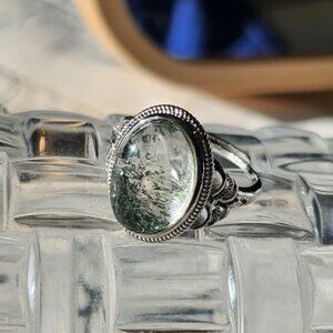Adjustable Natural Green Phantom Ring